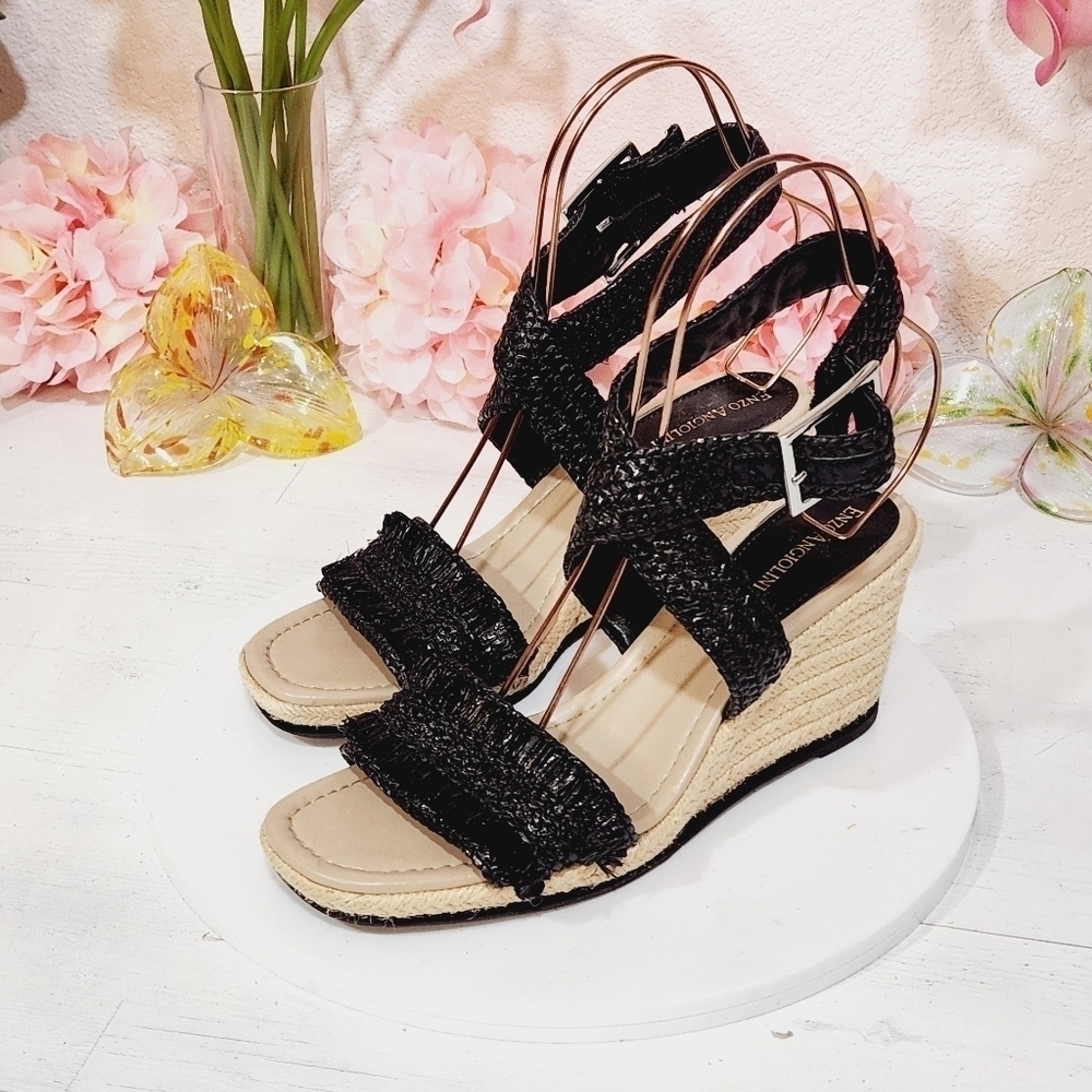 Enzo ANGOLINI Espadrille Wedges Size 9M